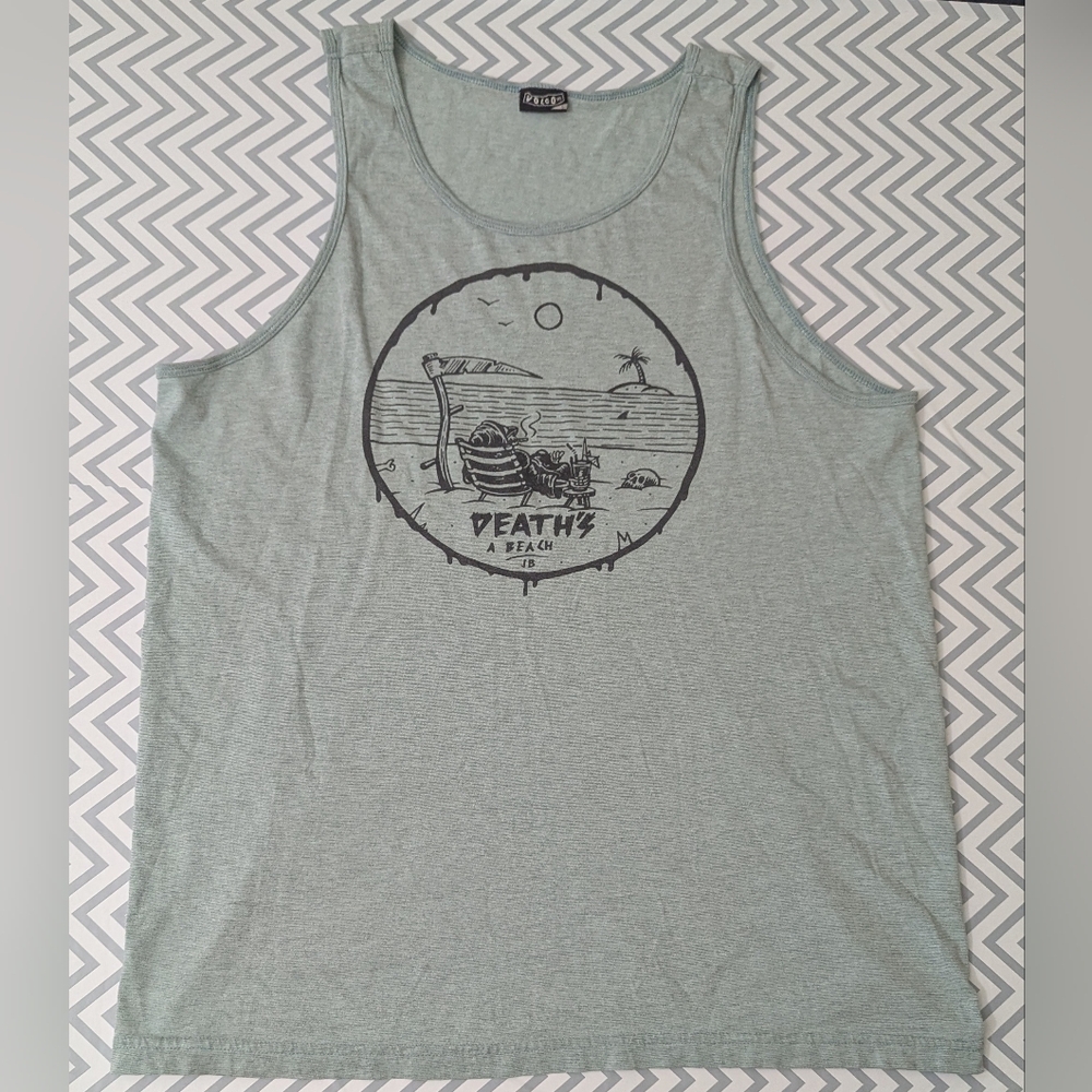Volcom Tank Top Jamie Browne Green Size Large
